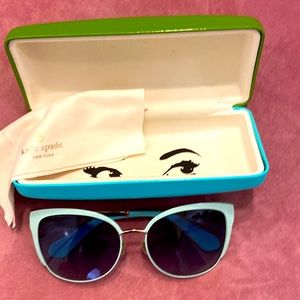 Kate Spade Mint and Gold Cat Eye sunglasses
